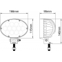 Phare de travail à LED ovale UNIVERSEL LA10432