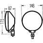 Phare de travail rond HELLA 2XD003410301