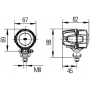 Phare de travail rond HELLA 1G0995050081