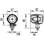 Phare de travail LED, ronde, b HELLA 1G0995050061