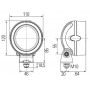 Phare de travail LED rond 15W HELLA 1GM996136191