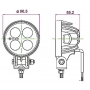 Phare de travail LED rond 12W UNIVERSEL LA117047