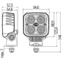 Phare de travail LED carré HELLA 1GA996284002