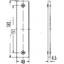 Catadioptre rectangle rouge 180x40mm à visser HELLA 8RA002023001