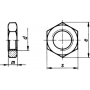 Écrou hexagonal bas M30x3,50 UNIVERSEL 93630