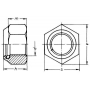 Écrou hexagonal autobloquant M8x1,25 UNIVERSEL 9828