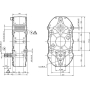 Boîtier de renvoi d'angle BONDIOLI/6PAVESI IMR4001