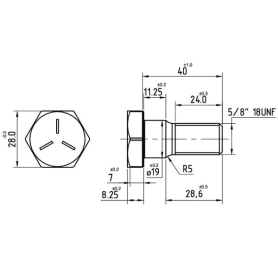 Boulon de roue UNIVERSEL 3047576R2N