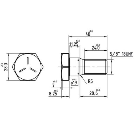 Boulon de roue UNIVERSEL 3047576R2N