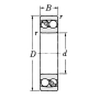 Roulement à billes à alignement automatique 40x90x33mm SKF 2308ETN9C3