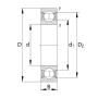 Roulement à billes à gorge profonde 25x62x17mm SKF 750063052RSC4