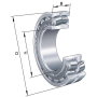 Roulement à rouleaux sphériques 35x80x21mm INA/FFAG 21307E1TVPB