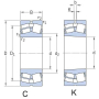 Roulement à rouleaux sphériques 65x140x48mm SKF 750022313K