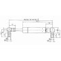 Vérin à gaz L498-210N STABILUS CA047627