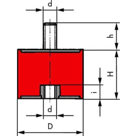 Silent bloc type B UNIVERSEL 1530B55